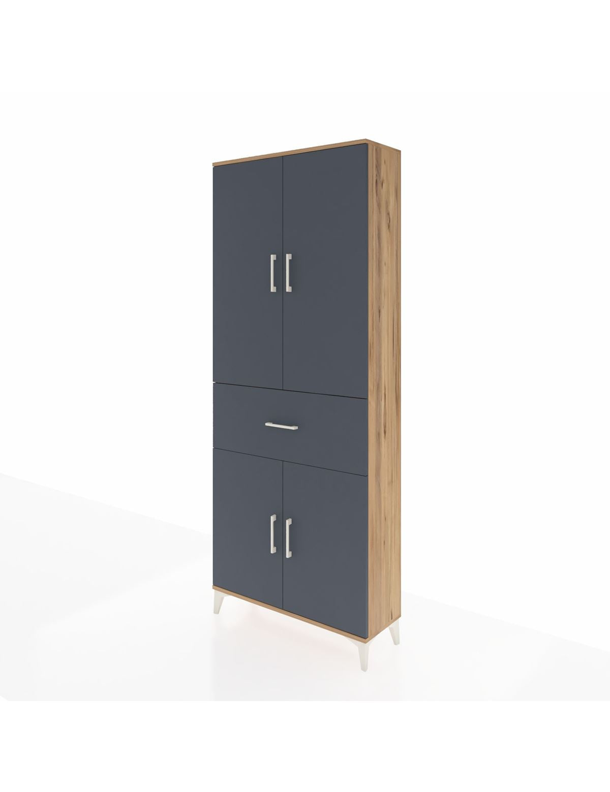 Arges Dolap 4 Raflı Tek Çekmeceli 4 Kapaklı 88x30x221 - S30M154V8A