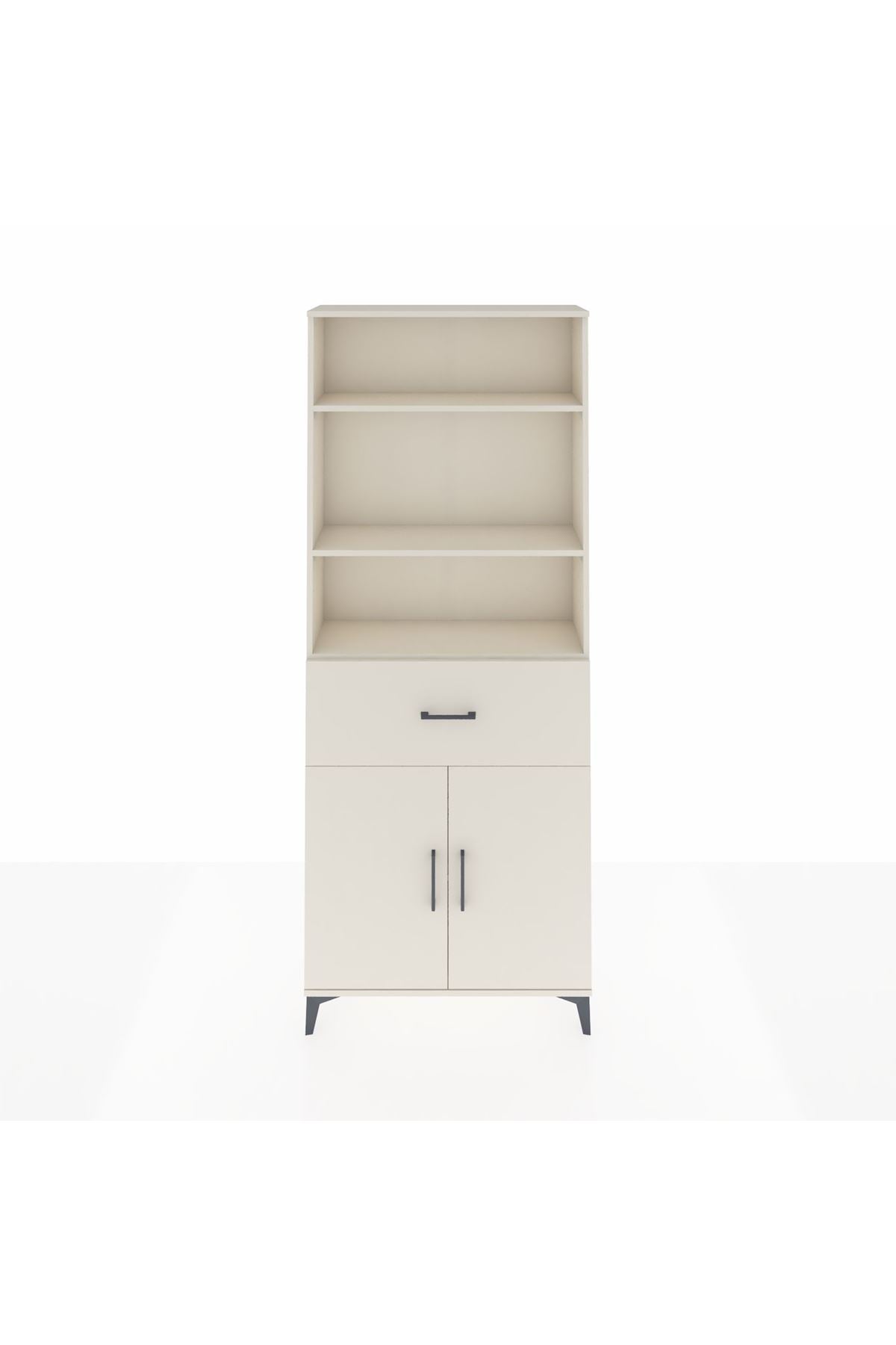 Arges Dolap 4 Raflı Tek Çekmeceli 2 Kapaklı 88x30x221 Aytaşı-Aytaşı