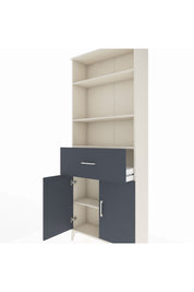 Arges Dolap 4 Raflı Tek Çekmeceli 2 Kapaklı 88x30x221 Aytaşı-Antrasit