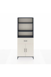 Arges Dolap 4 Raflı Tek Çekmeceli 2 Kapaklı 88x30x221 Antrasit-Aytaşı