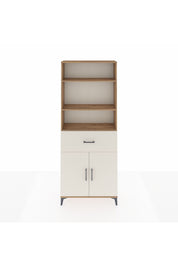 Arges Dolap 4 Raflı Tek Çekmeceli 2 Kapaklı 88x30x221 Çam-Aytaşı