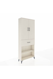 Arges Dolap 4 Raflı Tek Çekmeceli 2 Kapaklı 88x30x221 Aytaşı-Aytaşı