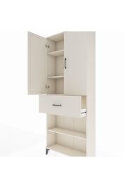 Arges Dolap 4 Raflı Tek Çekmeceli 2 Kapaklı 88x30x221 Aytaşı-Aytaşı