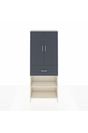 Arges Dolap 4 Raflı Tek Çekmeceli 2 Kapaklı 88x30x221 Aytaşı-Antrasit