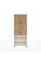 Arges Dolap 4 Raflı Tek Çekmeceli 2 Kapaklı 88x30x221 Aytaşı-Çam