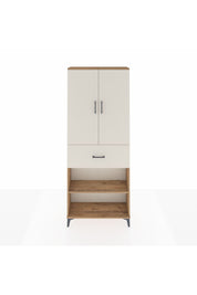 Arges Dolap 4 Raflı Tek Çekmeceli 2 Kapaklı 88x30x221 Çam-Aytaşı