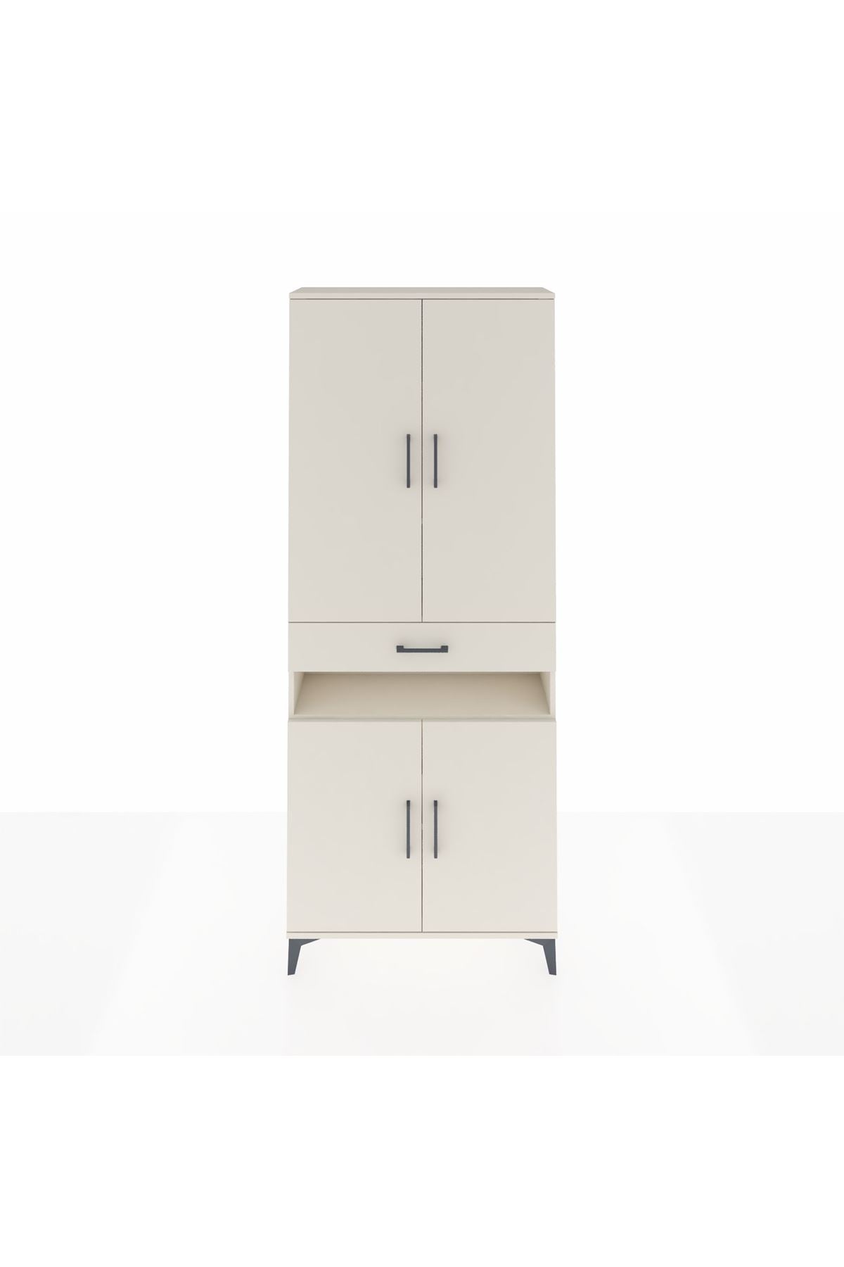 Arges Dolap 5 Raflı Tek Çekmeceli 4 Kapaklı 88x30x221 Aytaşı-Aytaşı