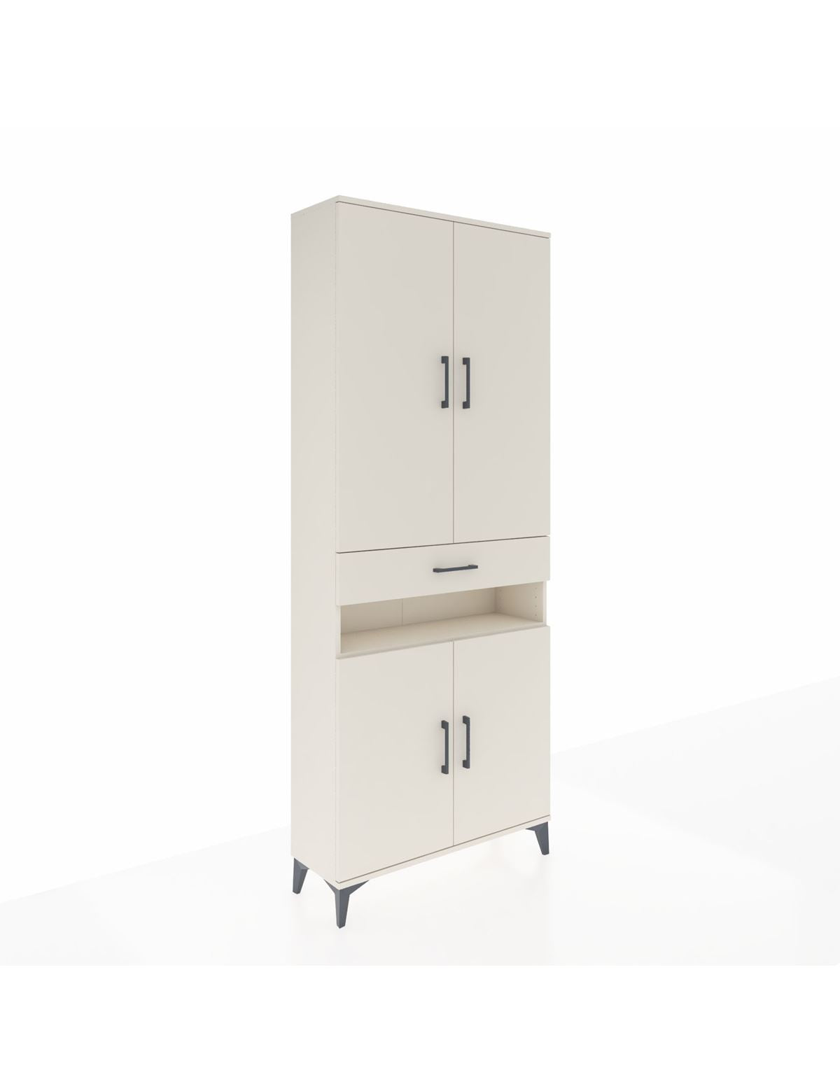 Arges Dolap 5 Raflı Tek Çekmeceli 4 Kapaklı 88x30x221 Aytaşı-Aytaşı