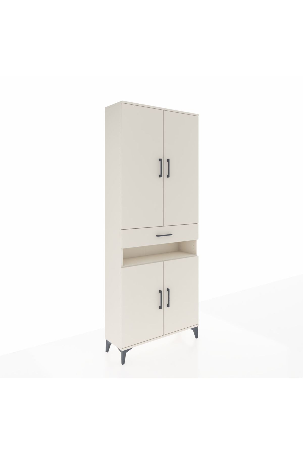 Arges Dolap 5 Raflı Tek Çekmeceli 4 Kapaklı 88x30x221 Aytaşı-Aytaşı