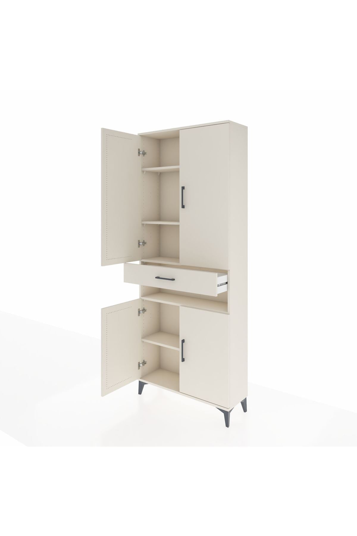 Arges Dolap 5 Raflı Tek Çekmeceli 4 Kapaklı 88x30x221 Aytaşı-Aytaşı