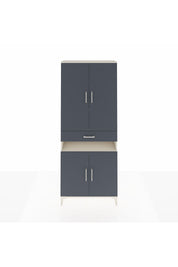 Arges Dolap 5 Raflı Tek Çekmeceli 4 Kapaklı 88x30x221 Aytaşı-Antrasit