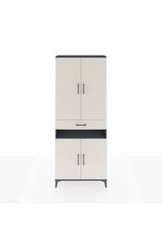 Arges Dolap 5 Raflı Tek Çekmeceli 4 Kapaklı 88x30x221 Antrasit-Aytaşı