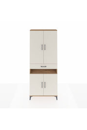 Arges Dolap 5 Raflı Tek Çekmeceli 4 Kapaklı 88x30x221 Çam-Aytaşı