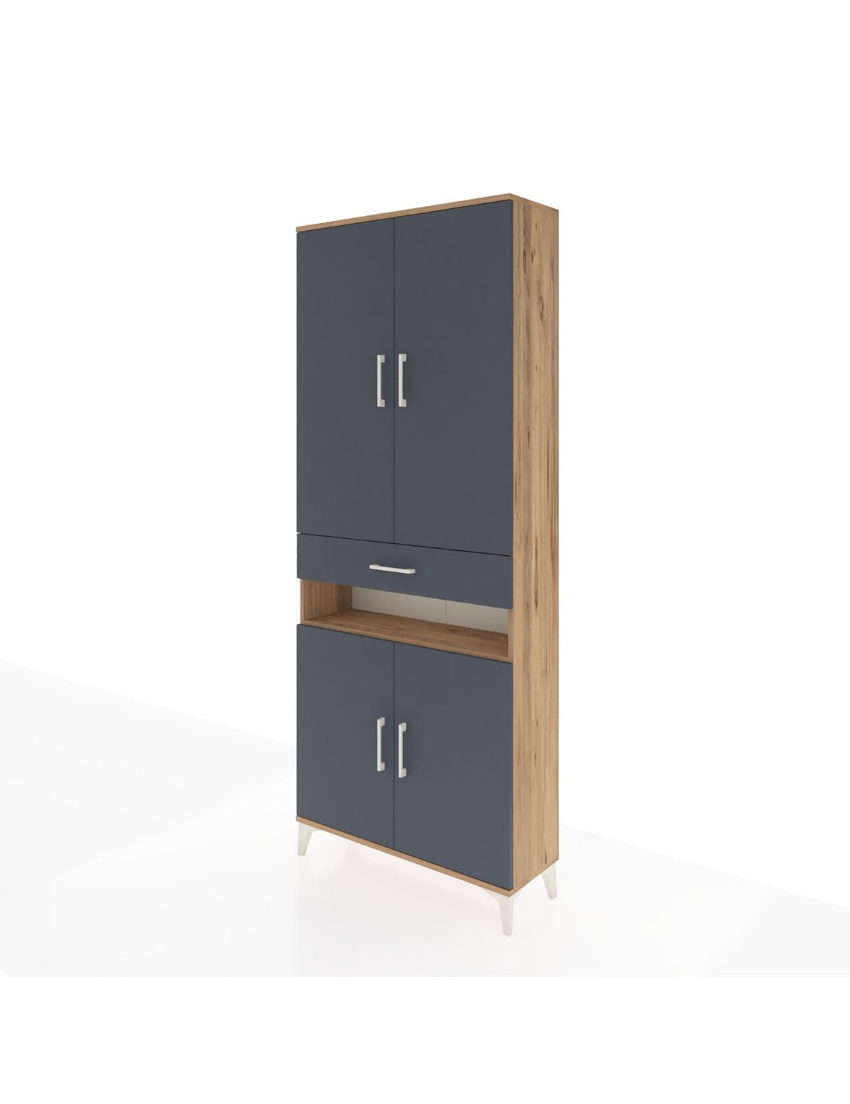 Arges Dolap 5 Raflı Tek Çekmeceli 4 Kapaklı 88x30x221 - S30M157V8A