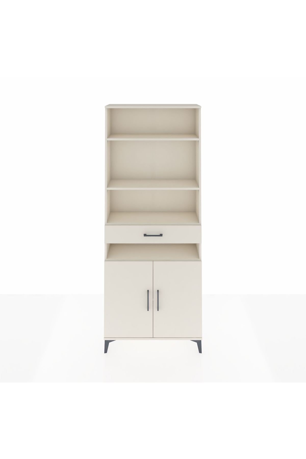 Arges Dolap 5 Raflı Tek Çekmeceli 2 Kapaklı 88x30x221 Aytaşı-Aytaşı