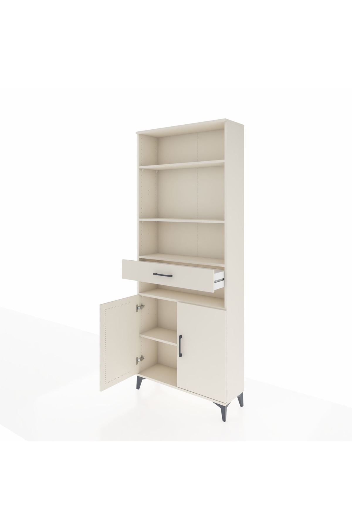 Arges Dolap 5 Raflı Tek Çekmeceli 2 Kapaklı 88x30x221 Aytaşı-Aytaşı