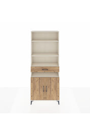 Arges Dolap 5 Raflı Tek Çekmeceli 2 Kapaklı 88x30x221 Aytaşı-Çam