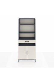 Arges Dolap 5 Raflı Tek Çekmeceli 2 Kapaklı 88x30x221 Antrasit-Aytaşı