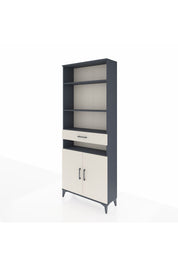 Arges Dolap 5 Raflı Tek Çekmeceli 2 Kapaklı 88x30x221 Antrasit-Aytaşı