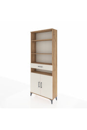 Arges Dolap 5 Raflı Tek Çekmeceli 2 Kapaklı 88x30x221 Çam-Aytaşı
