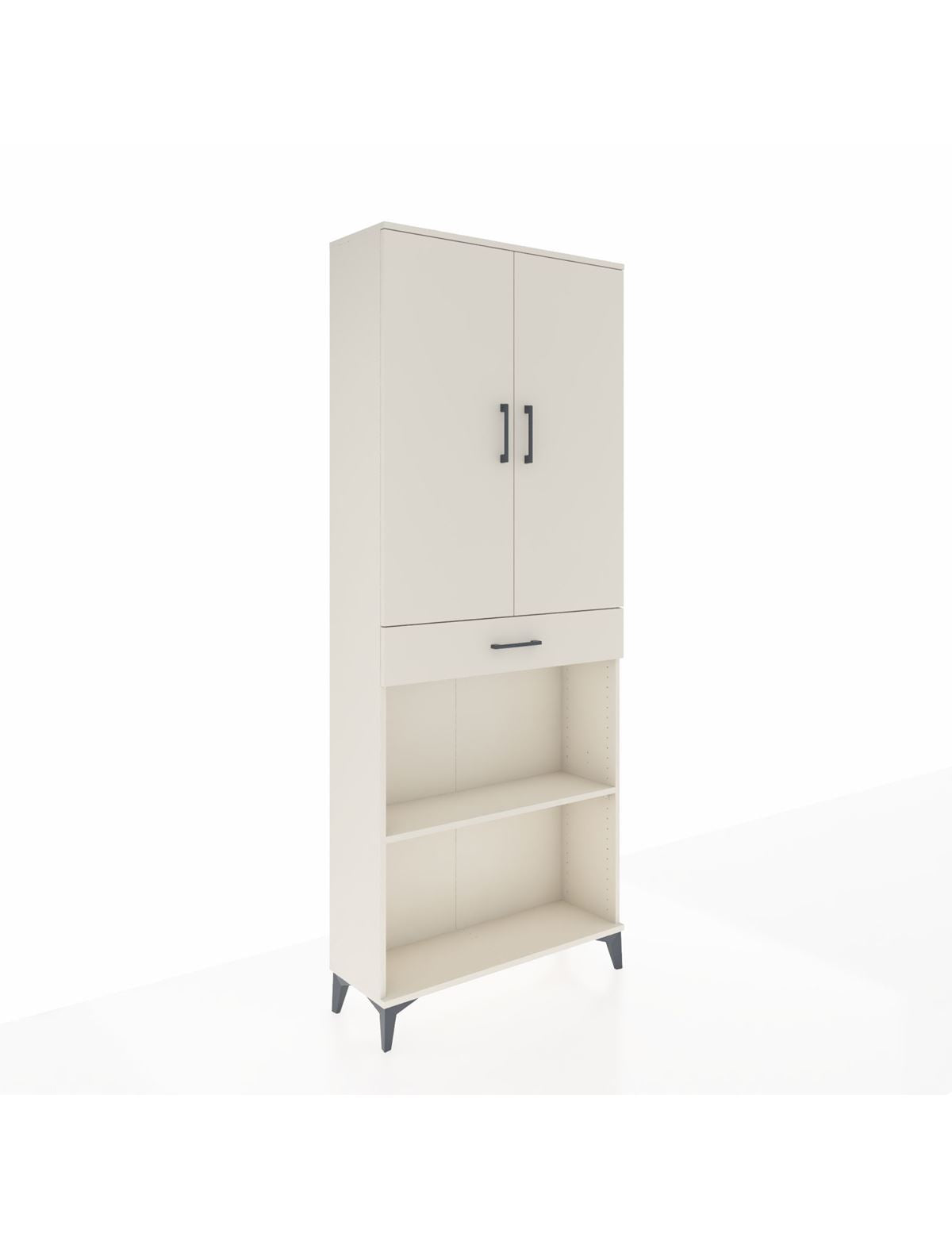 Arges Dolap 4 Raflı Tek Çekmeceli 2 Kapaklı 88x30x221 Aytaşı-Aytaşı