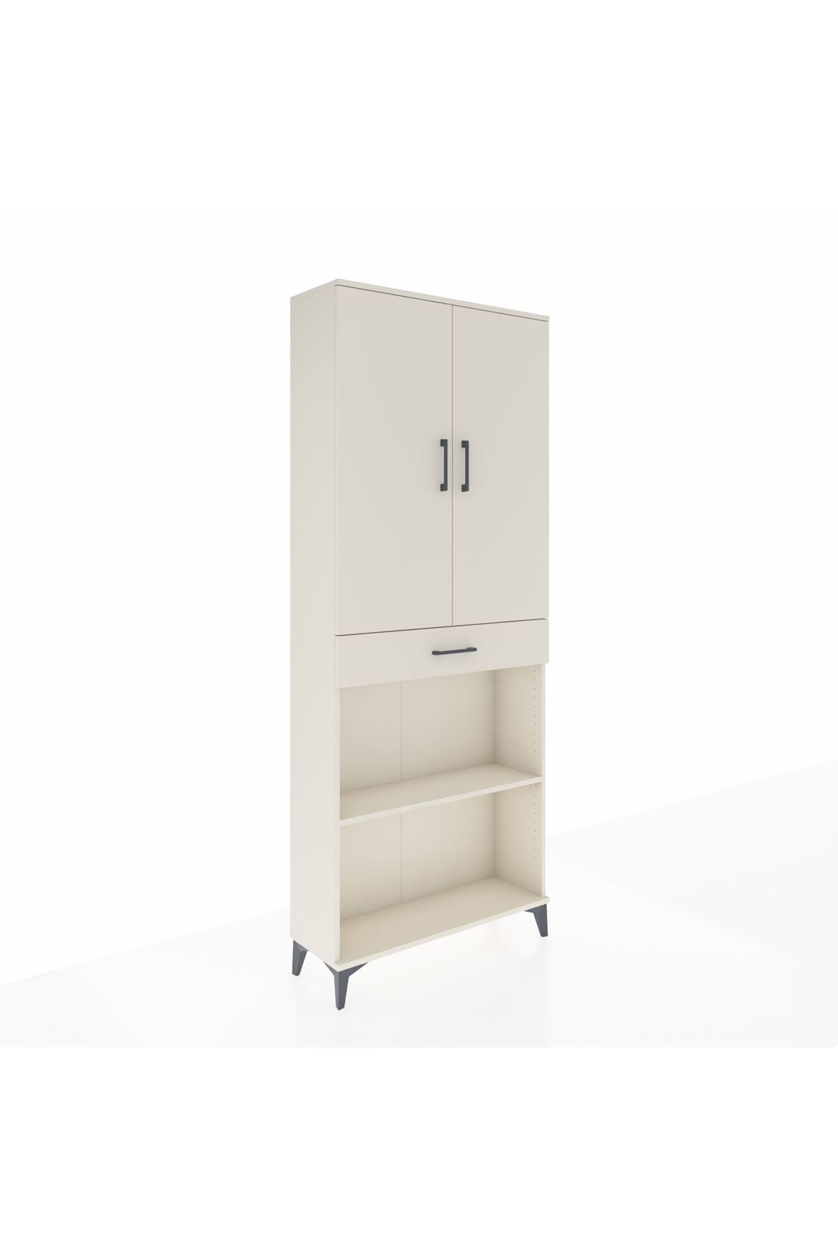 Arges Dolap 4 Raflı Tek Çekmeceli 2 Kapaklı 88x30x221 Aytaşı-Aytaşı