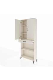 Arges Dolap 4 Raflı Tek Çekmeceli 2 Kapaklı 88x30x221 Aytaşı-Aytaşı