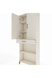 Arges Dolap 4 Raflı Tek Çekmeceli 2 Kapaklı 88x30x221 Aytaşı-Aytaşı