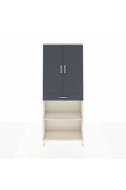 Arges Dolap 4 Raflı Tek Çekmeceli 2 Kapaklı 88x30x221 Aytaşı-Antrasit