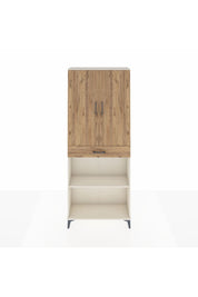 Arges Dolap 4 Raflı Tek Çekmeceli 2 Kapaklı 88x30x221 Aytaşı-Çam