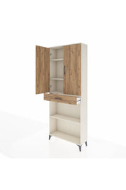 Arges Dolap 4 Raflı Tek Çekmeceli 2 Kapaklı 88x30x221 Aytaşı-Çam