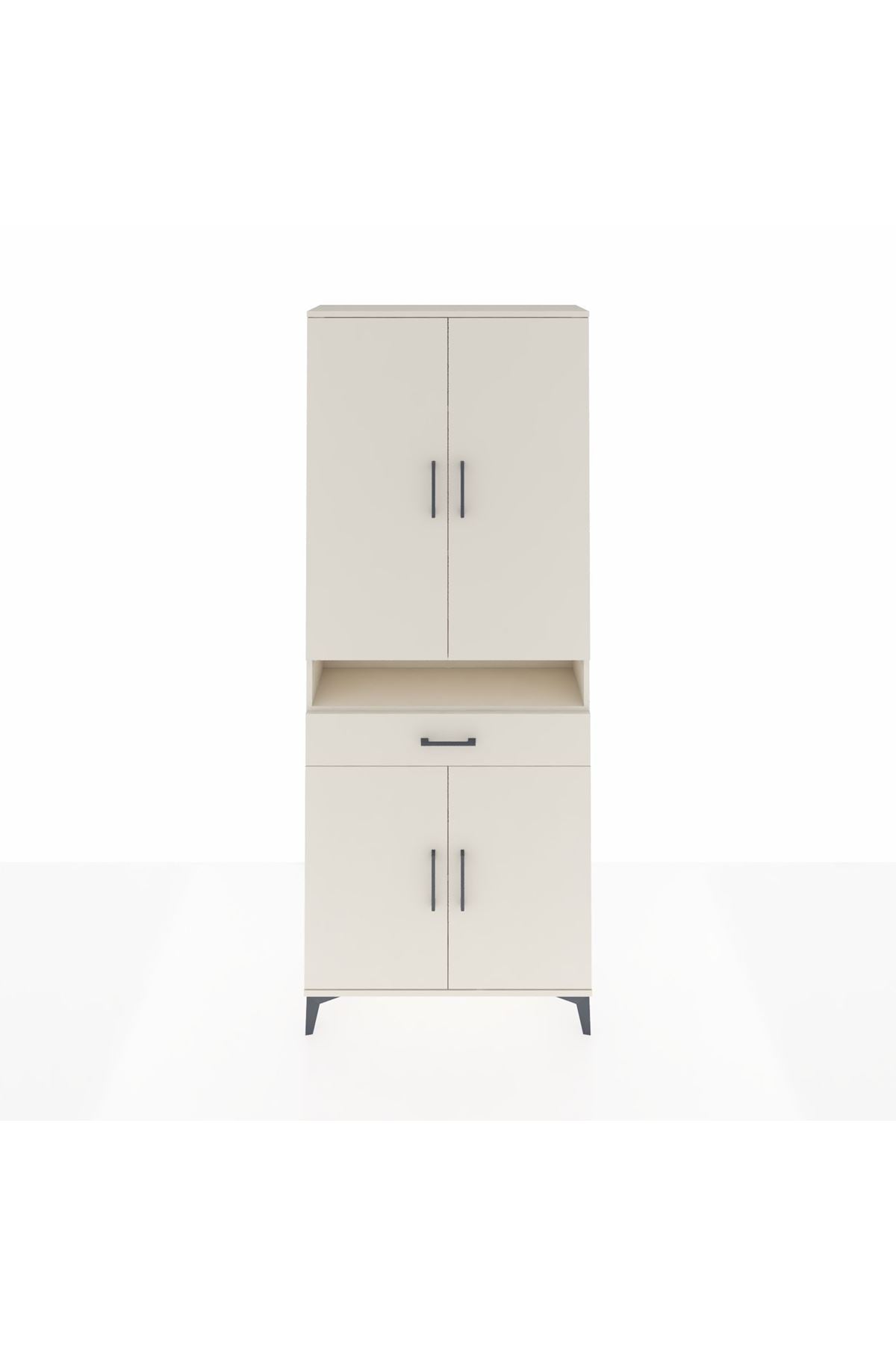 Arges Dolap 5 Raflı Tek Çekmeceli 4 Kapaklı 88x30x221 Aytaşı-Aytaşı