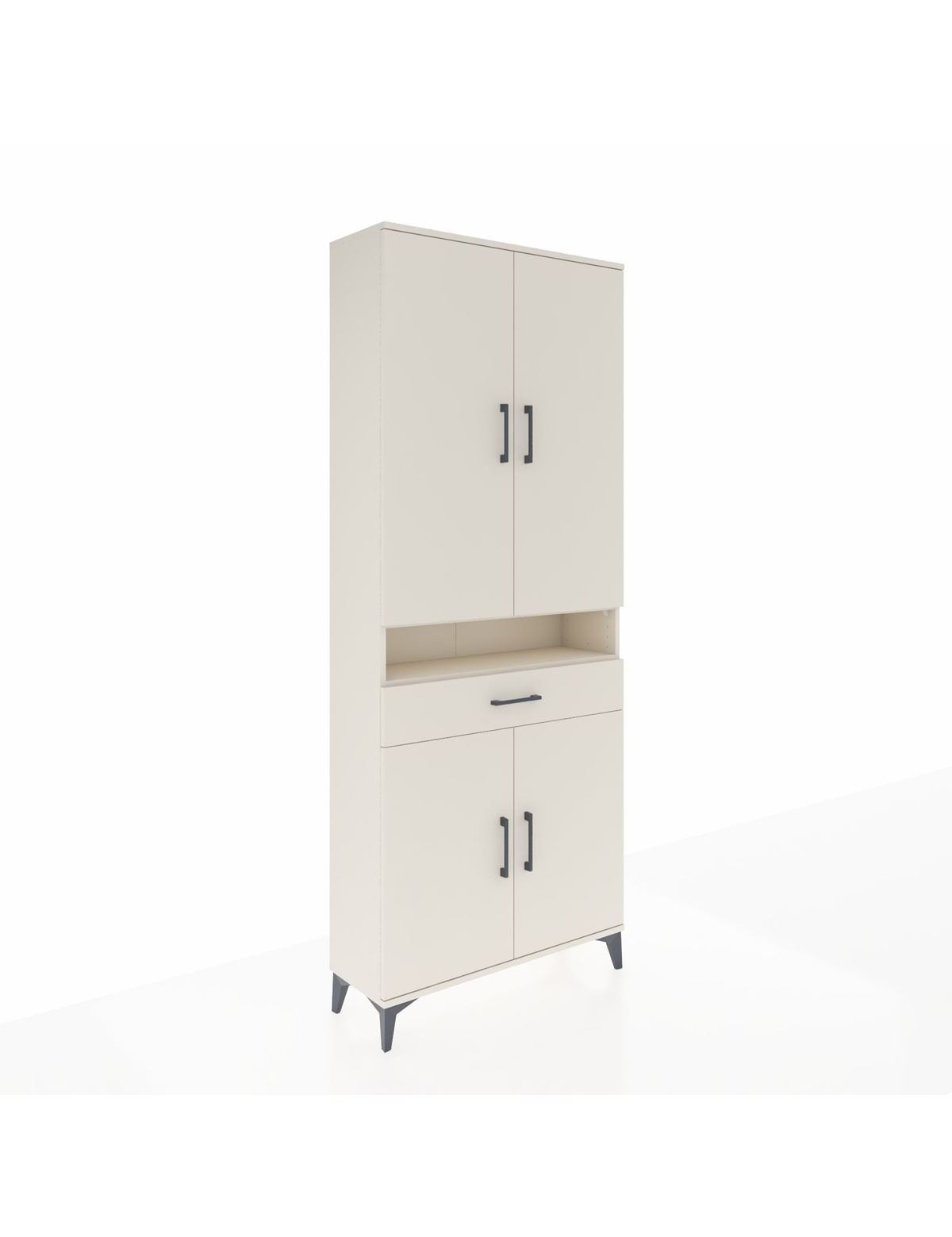 Arges Dolap 5 Raflı Tek Çekmeceli 4 Kapaklı 88x30x221 Aytaşı-Aytaşı