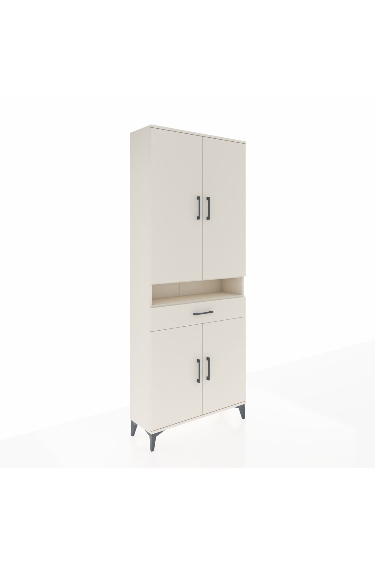 Arges Dolap 5 Raflı Tek Çekmeceli 4 Kapaklı 88x30x221 Aytaşı-Aytaşı