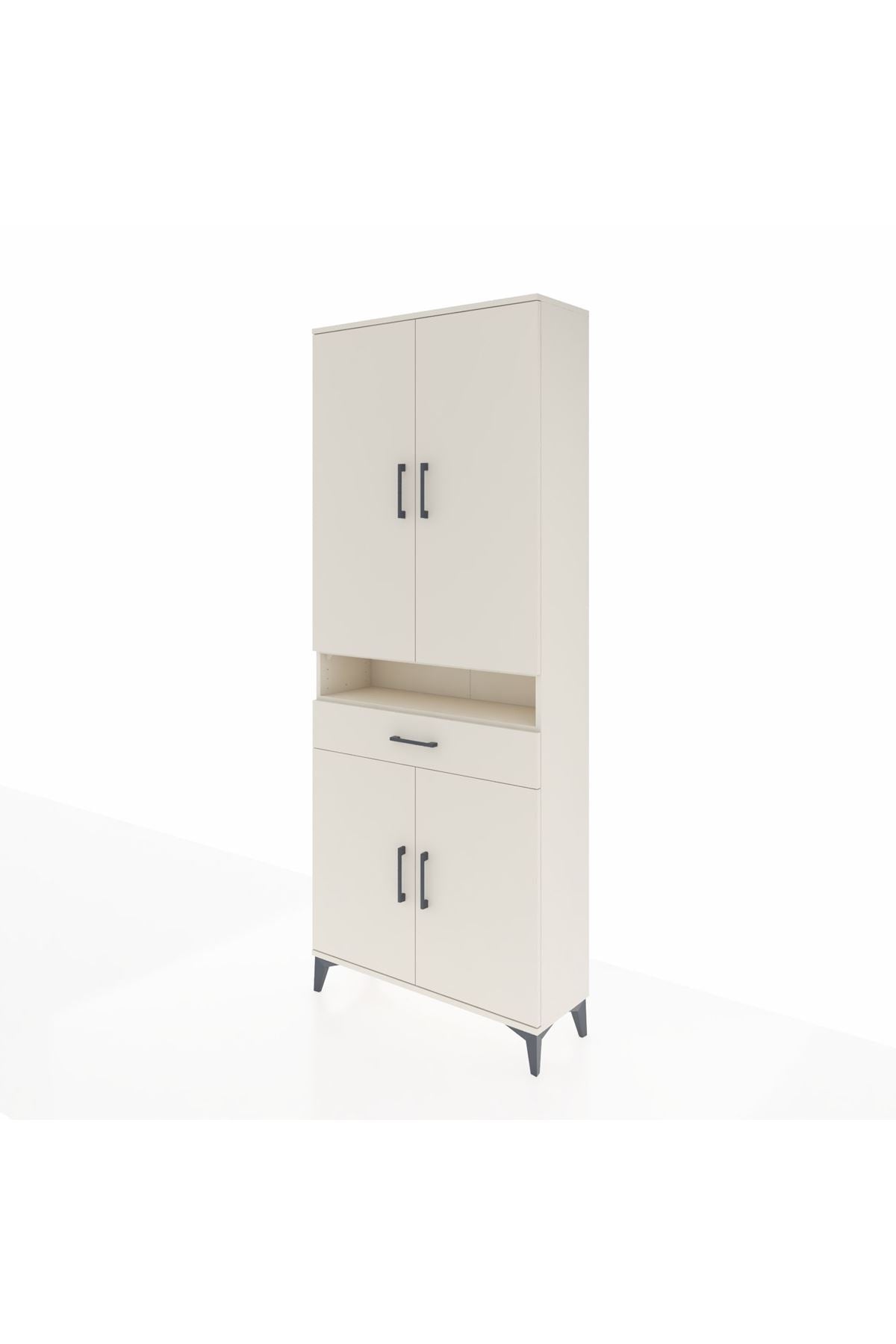 Arges Dolap 5 Raflı Tek Çekmeceli 4 Kapaklı 88x30x221 Aytaşı-Aytaşı