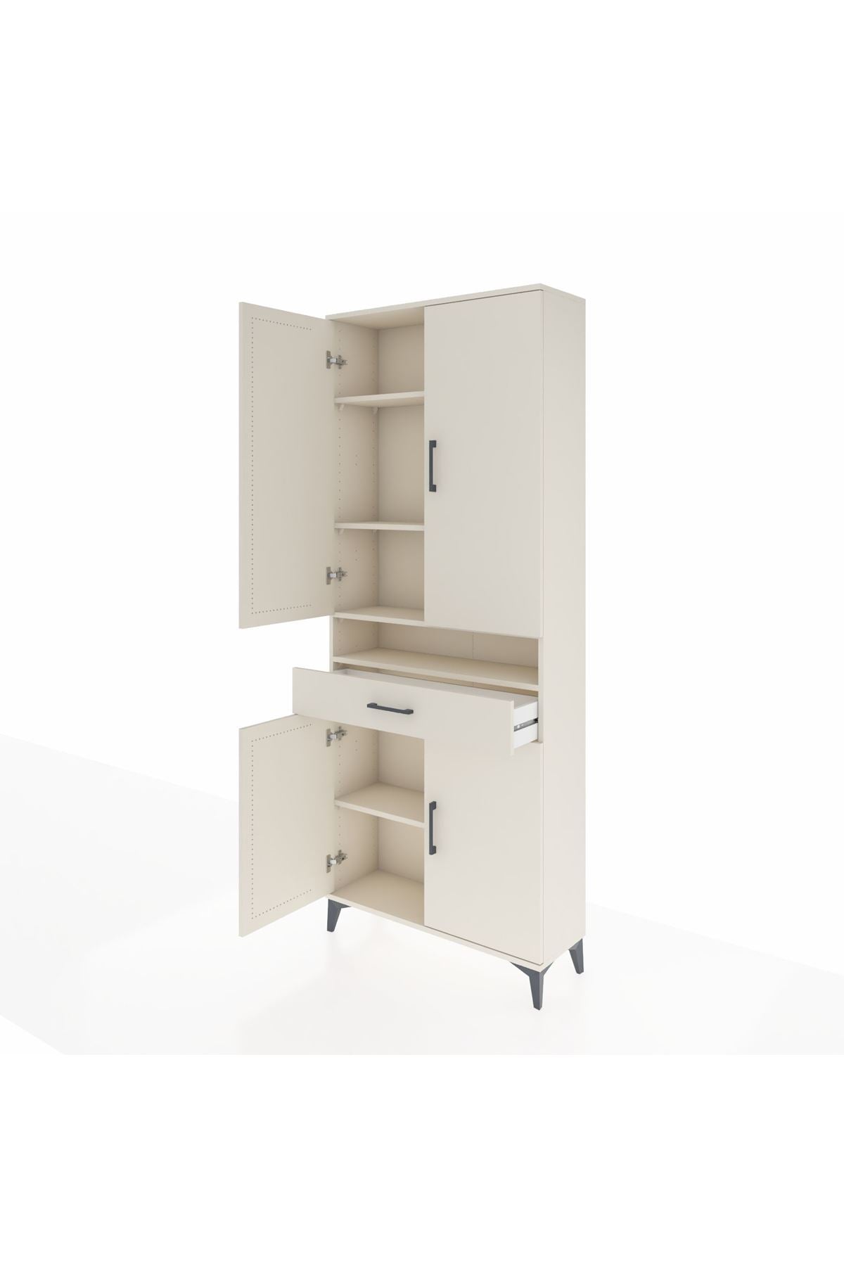 Arges Dolap 5 Raflı Tek Çekmeceli 4 Kapaklı 88x30x221 Aytaşı-Aytaşı