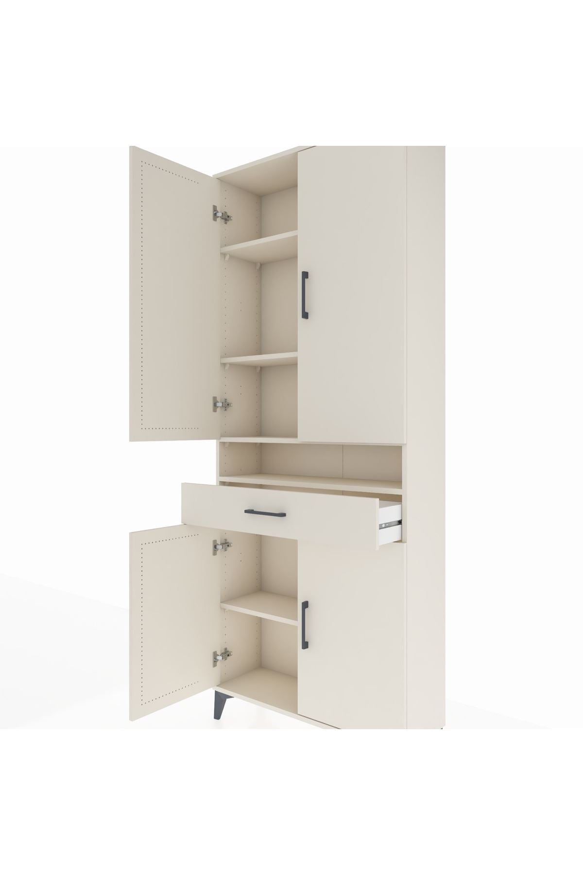 Arges Dolap 5 Raflı Tek Çekmeceli 4 Kapaklı 88x30x221 Aytaşı-Aytaşı