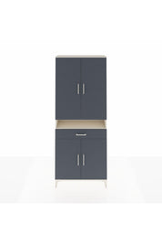 Arges Dolap 5 Raflı Tek Çekmeceli 4 Kapaklı 88x30x221 Aytaşı-Antrasit