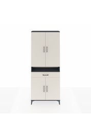 Arges Dolap 5 Raflı Tek Çekmeceli 4 Kapaklı 88x30x221 Antrasit-Aytaşı