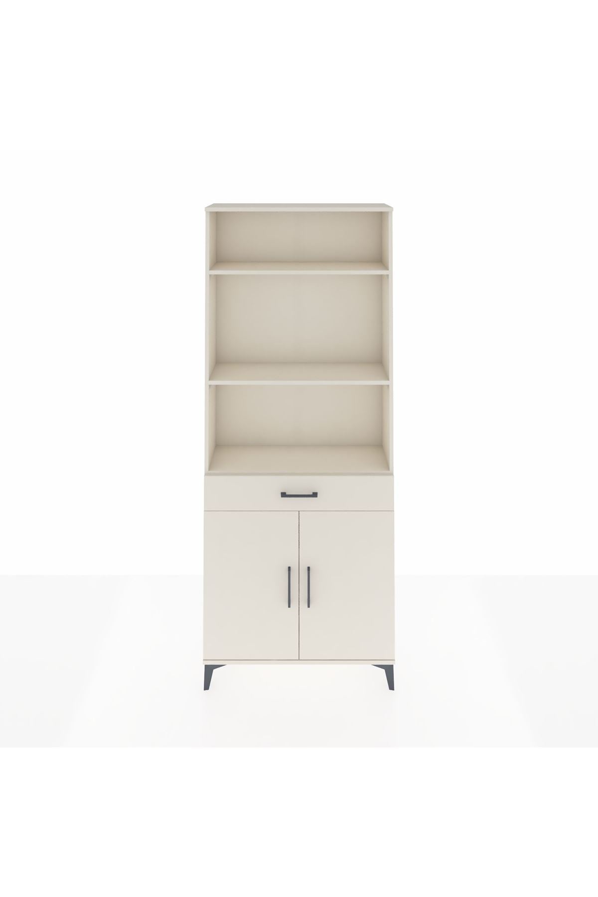 Arges Dolap 4 Raflı Tek Çekmeceli 2 Kapaklı 88x30x221 Aytaşı-Aytaşı