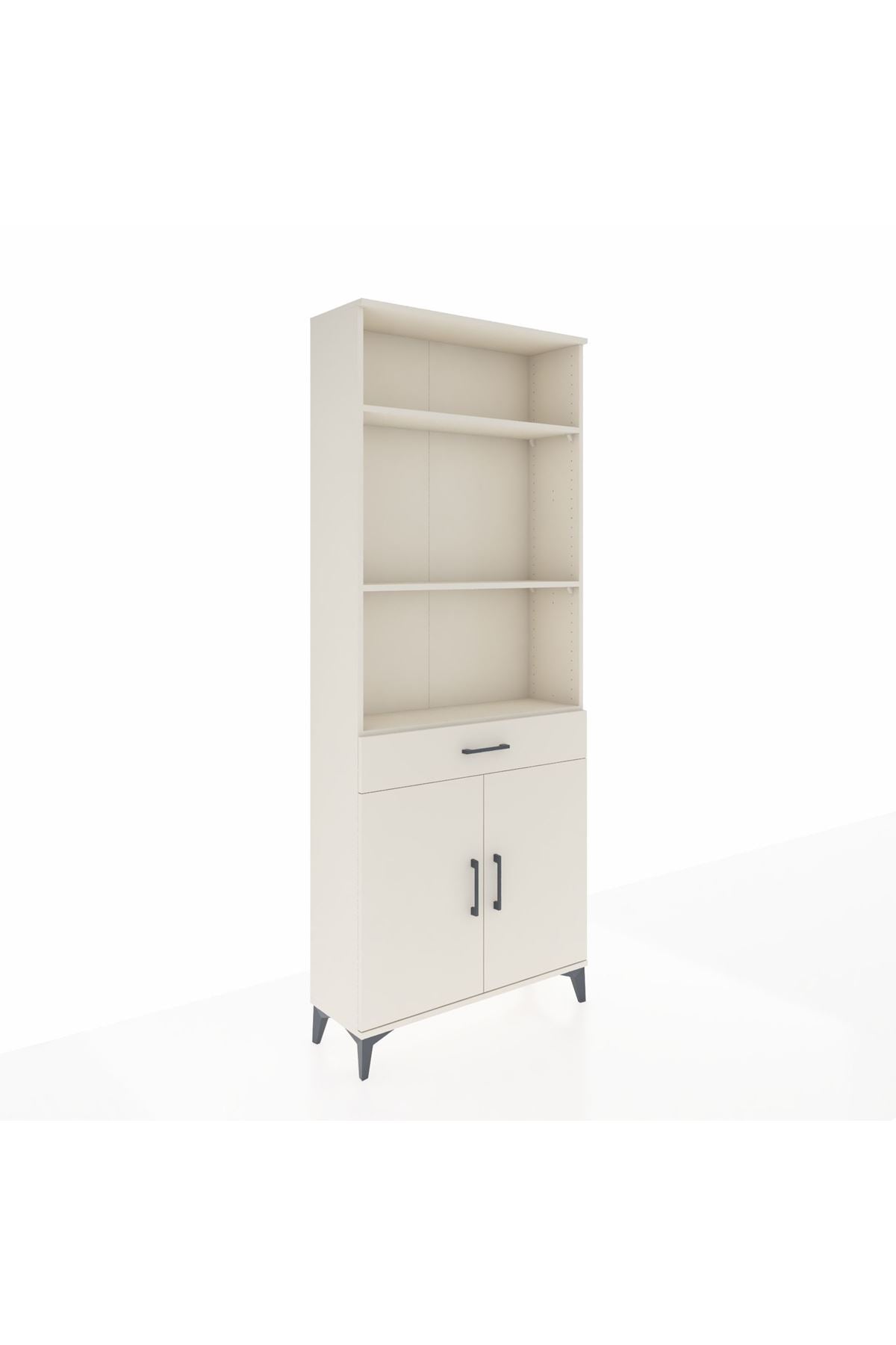 Arges Dolap 4 Raflı Tek Çekmeceli 2 Kapaklı 88x30x221 Aytaşı-Aytaşı