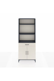 Arges Dolap 4 Raflı Tek Çekmeceli 2 Kapaklı 88x30x221 Antrasit-Aytaşı