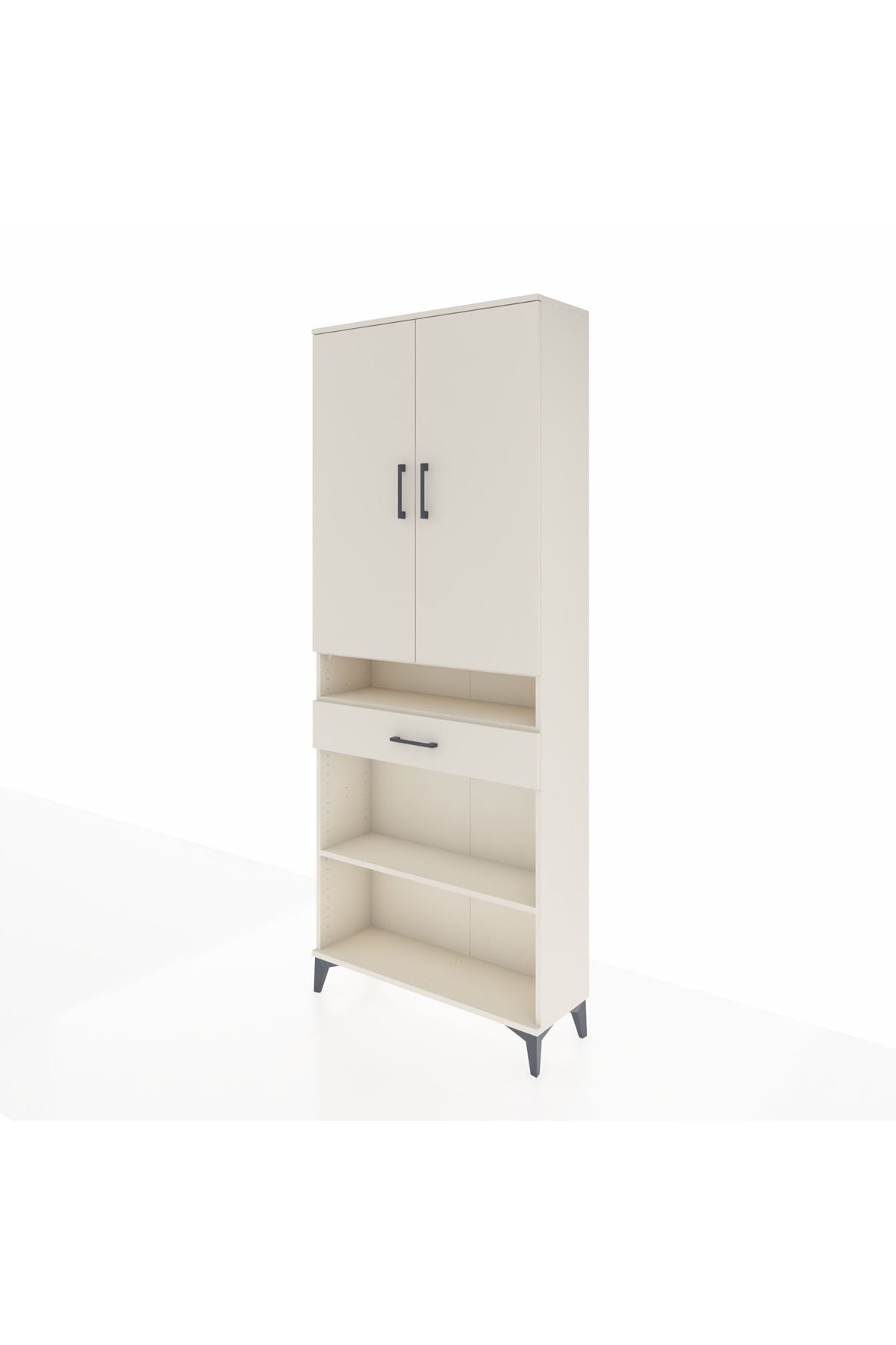 Arges Dolap 5 Raflı Tek Çekmeceli 2 Kapaklı 88x30x221 Aytaşı-Aytaşı