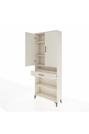 Arges Dolap 5 Raflı Tek Çekmeceli 2 Kapaklı 88x30x221 Aytaşı-Aytaşı