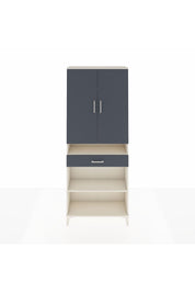 Arges Dolap 5 Raflı Tek Çekmeceli 2 Kapaklı 88x30x221 Aytaşı-Antrasit