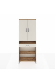 Arges Dolap 5 Raflı Tek Çekmeceli 2 Kapaklı 88x30x221 Çam-Aytaşı
