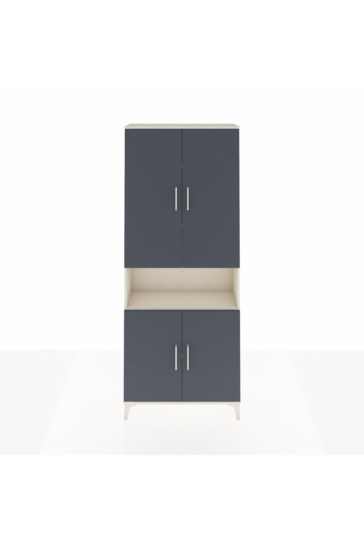 Arges Dolap 5 Raflı 4 Kapaklı 88x30x221 Aytaşı-Antrasit