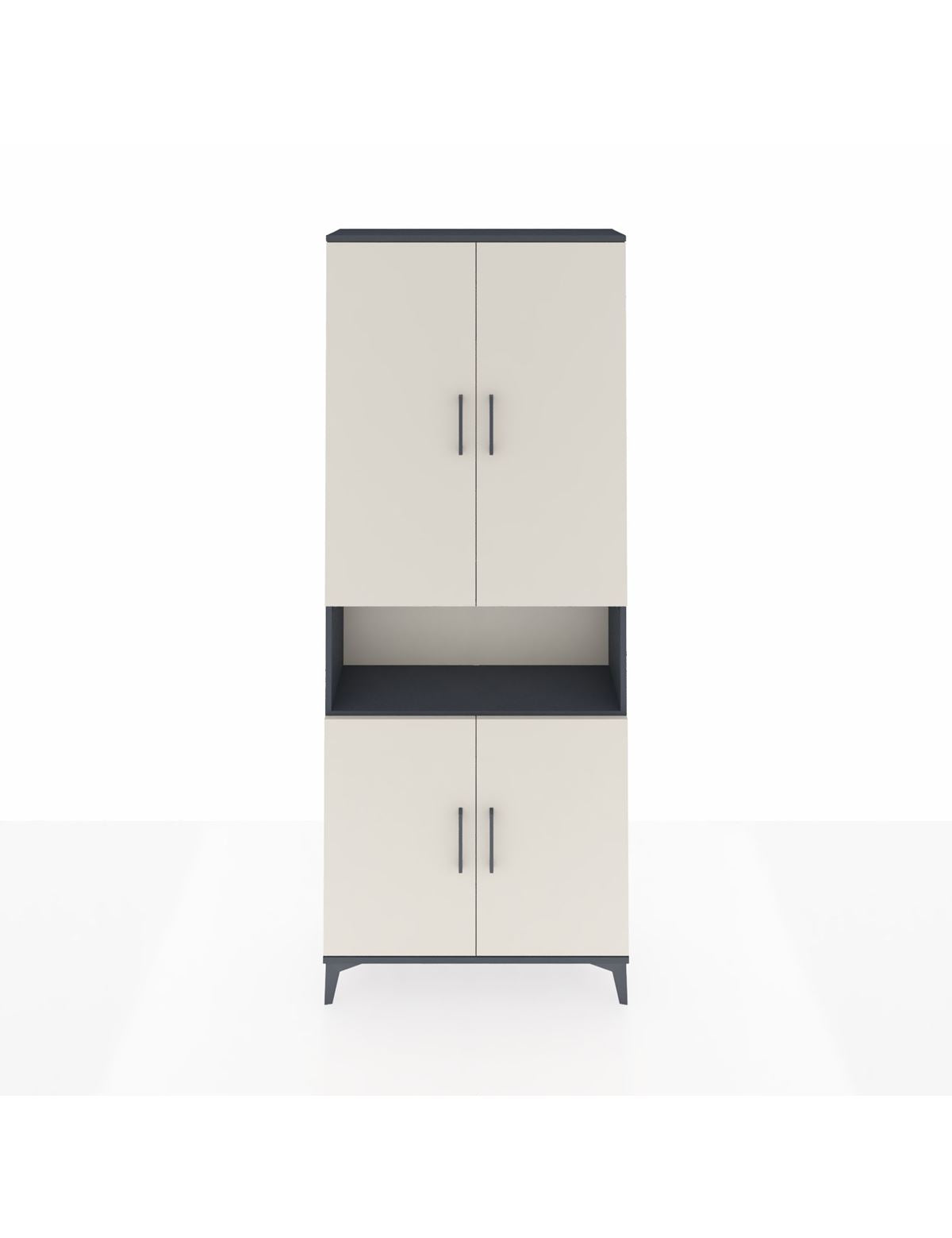 Arges Dolap 5 Raflı 4 Kapaklı 88x30x221 Antrasit-Aytaşı