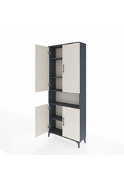 Arges Dolap 5 Raflı 4 Kapaklı 88x30x221 Antrasit-Aytaşı