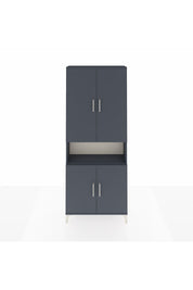 Arges Dolap 5 Raflı 4 Kapaklı 88x30x221 Antrasit-Antrasit